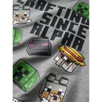 NAME IT Sweatshirt Jet Minecraft Grey Melange